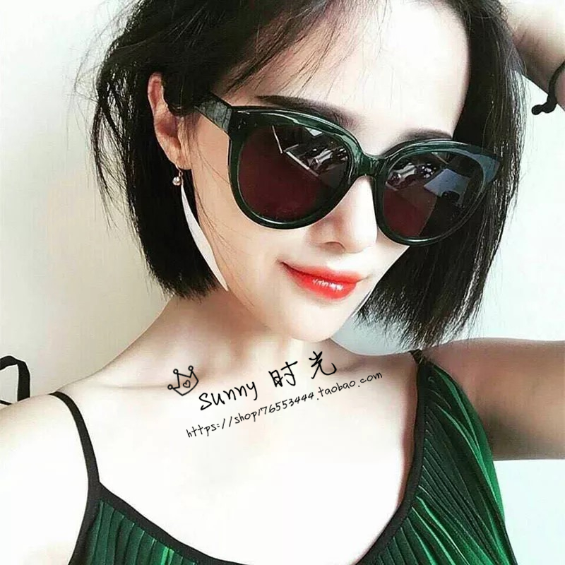圆脸椭圆形大框墨镜偏光女