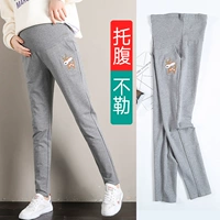 Phụ nữ mang thai quần mùa xuân và mùa thu thời trang mẹ quần legging thể thao giản dị mùa thu mặc quần phụ nữ mang thai mùa thu - Phụ nữ mang thai quần / quần bụng đồ bầu giá rẻ