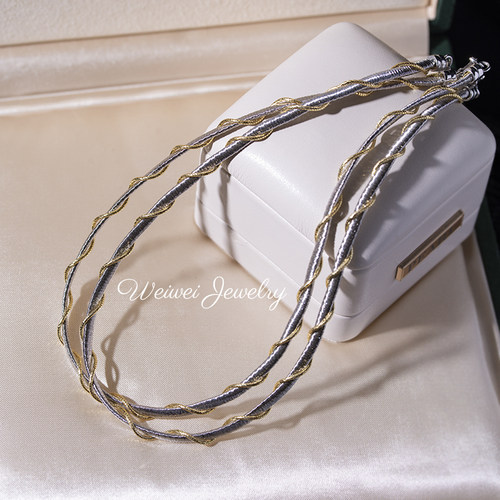 意大利进口925银绕丝项链