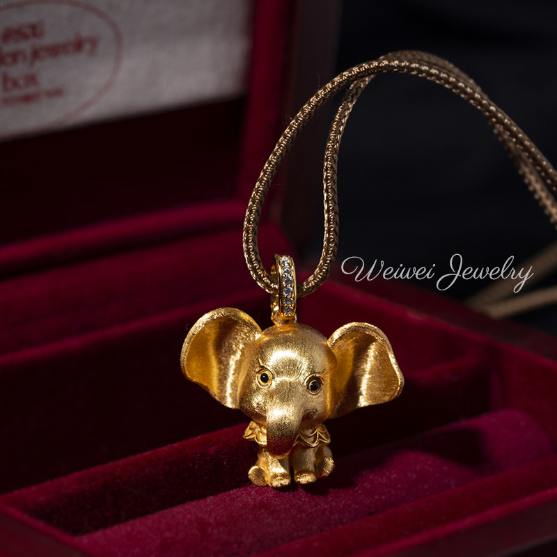吉祥小飞象吊坠S925银镀金手工拉丝工艺如意大象吊坠项链毛衣链,饰品/流行首饰/时尚饰品新,银饰吊坠,淘宝优惠券,粉丝福利购,淘宝优惠卷