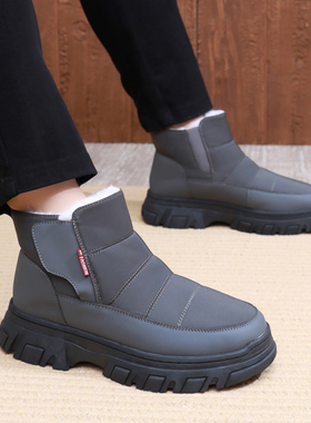 布瑞京26650 80058高帮雪地靴男女冬季羊毛保暖棉靴加厚棉鞋
