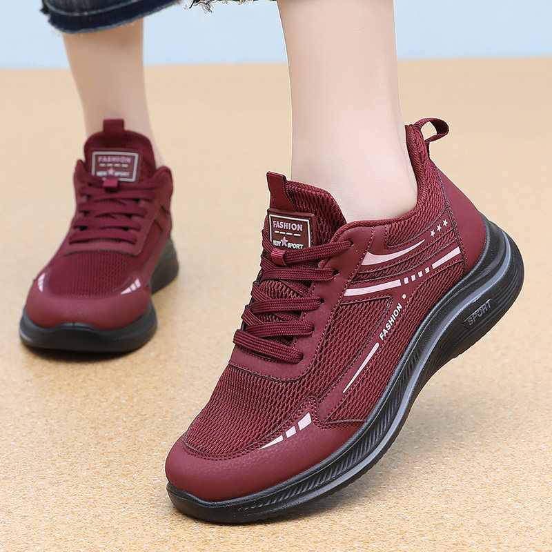 布瑞京68823运动跑步网面鞋女鞋软底低帮系带妈妈鞋夏季网鞋,女鞋,网面鞋,淘宝优惠券,粉丝福利购,淘宝优惠卷