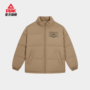 匹克羽绒服男款2024冬季新款立领短款加厚保暖运动外套F5244241