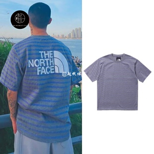 TheNorthFace北面UE夏季男户外先锋宽松条纹短袖T恤NF0A81LV-N14