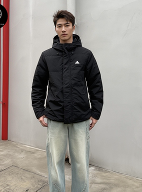 Adidas Regular Daily 500蓬轻薄防风保暖连帽羽绒服外套 IZ4883