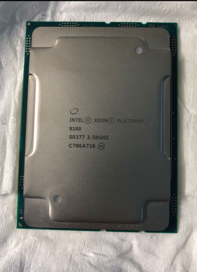 intel 至强 platinum铂金 8180  28核心56线程 正显版 cpu 有8153
