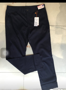 威鹏夏季男士休闲西裤深色防皱棉莫代尔商务休闲中腰斜袋裤612006