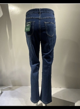 威鹏春夏二季新款中腰直筒裤女合体舒适弹力新上架牛仔长裤321006