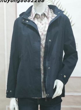 威鹏新款秋季风衣常规款外套女连帽束腰商务款休闲宽松款 H63021