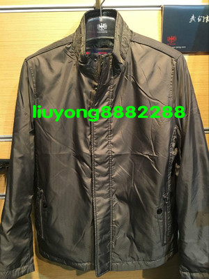 威鹏无帽军绿色双面穿茄克羽绒服