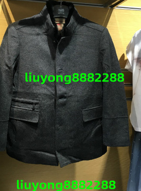 威鹏2025秋冬季新款羊毛呢外套男款可拆毛立领商务休闲外套C64006