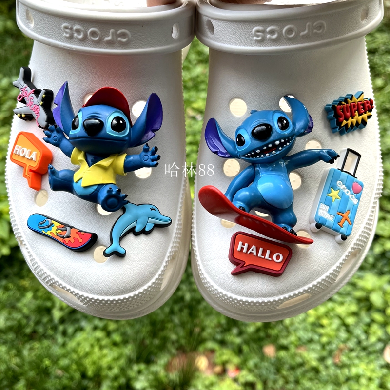 crocs3d史迪仔滑板立体洞洞鞋