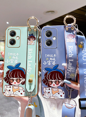 适用于红米note12Rpro手机壳小米noto12r时尚创意腕带pro硅胶套5G个性可爱redmi防摔女note软ins风新款斜跨绳