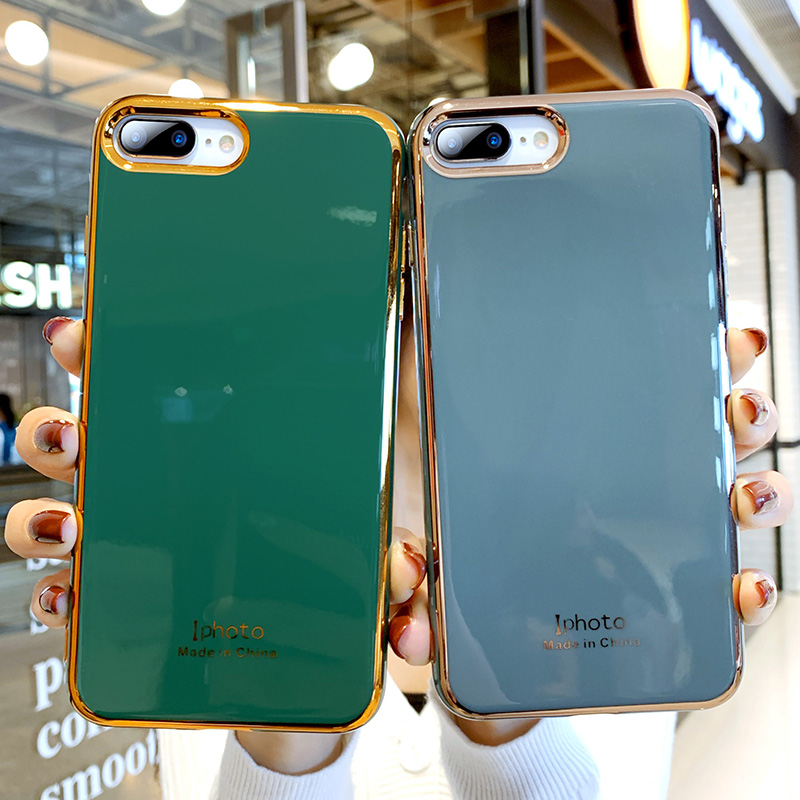 牛油果绿苹果7plus手机壳iphone8plus保护套6s防摔plus潮牌7网红奶奶灰8p硅胶6splus软壳7p男女新款ins祖母绿