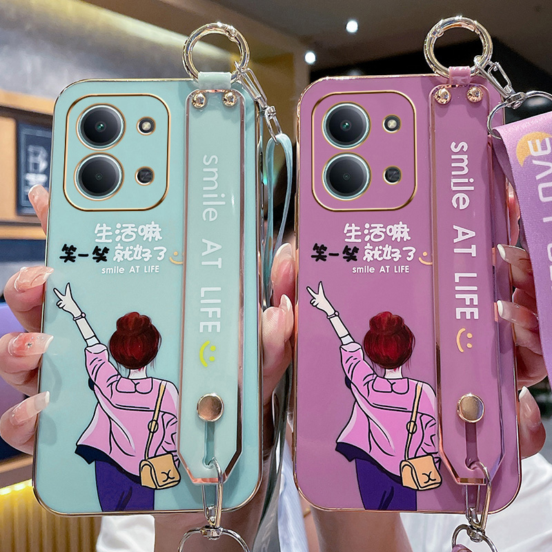 xit适用红米15C手机壳2508CRN2BC保护套文艺背影女孩腕带斜跨挂绳可背全包边防摔软壳小米Redmi15C高颜值新款