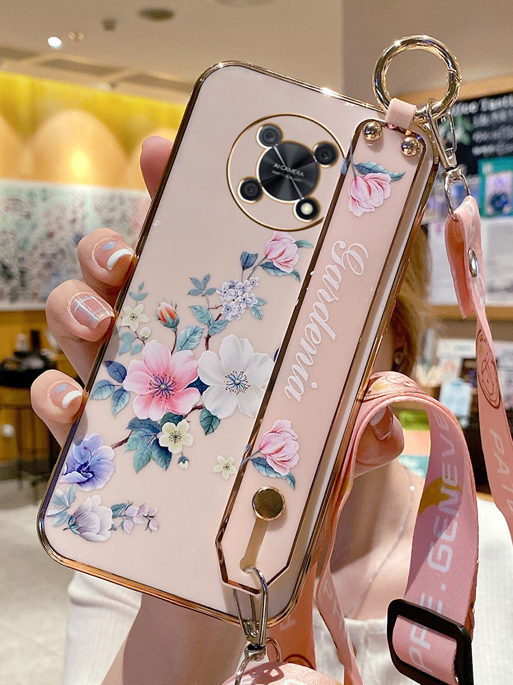 华为畅享50pro硅胶小清新斜跨女