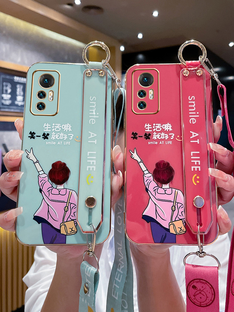 小米12青春版硅胶套背影女孩腕带