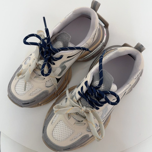 休闲鞋 2025新款 时尚 小个子厚底运动鞋 8cm增高老爹鞋