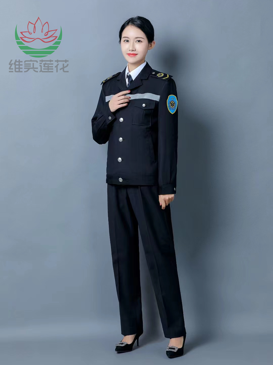 急救春秋制服西服领夹克款藏蓝色