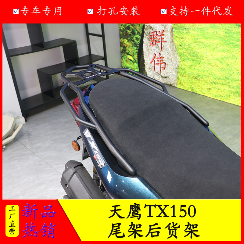 适用天鹰TX150摩托车尾翼尾架后货架TY150T-28D改装后备箱支架