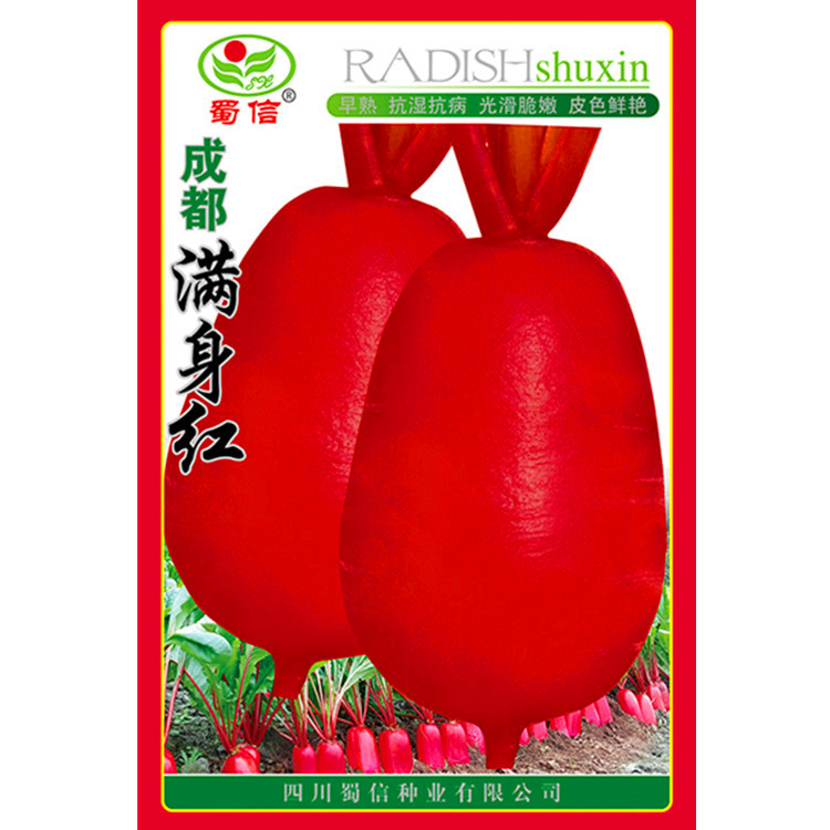 成都满身红萝卜种子菜籽红皮白肉萝卜种籽四川秋季农家田园蔬菜孑