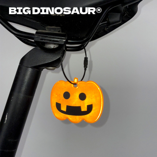 自行车反光挂饰安全警示牌坐垫挂件装 饰骑行飘带卡通背包配饰潮流