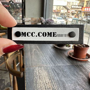 饰标 补丁贴商标 粘贴标 饰贴 2X7cm 布贴标服装 长条皮革装