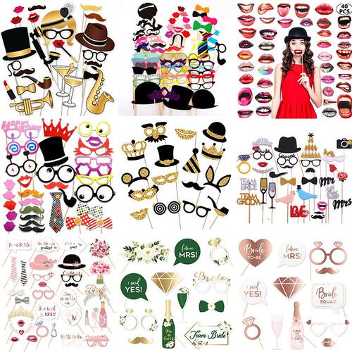 Varied  Fun Wedding Decoration Photo Booth Props DIY Mustach