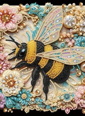 Special Shape Diamond Art Painting Kits For Adults Bee Round