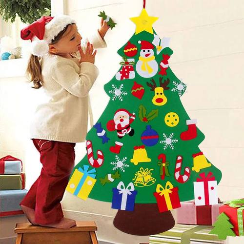 Kids DIY Felt Christmas Tree Merry Christmas Decorations For