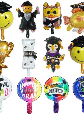 20Pcs Mini Graduation Foil Balloons Woodpecker  Doctor Air G