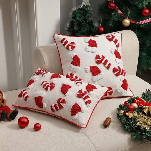 CANIRICA Christmas Supplies Cushions Cover Home Christmas Ho
