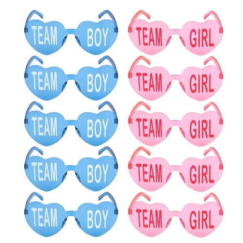Team Boy Team Girl Glasses Baby Gender Reveal Party Decorati
