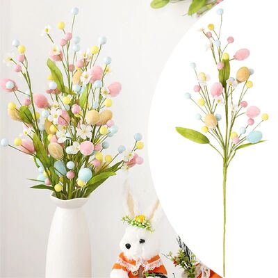 Easter Egg Tree Branch Fake Plant 2025 Happy Easter Decorati