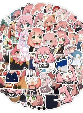 50pcs Cartoon SPY×FAMILY Anime Stickers Anya Forger Decals