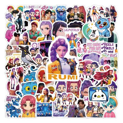 70-Piece Demon Hunter Stickers - Style Glossy Film Cartoon D