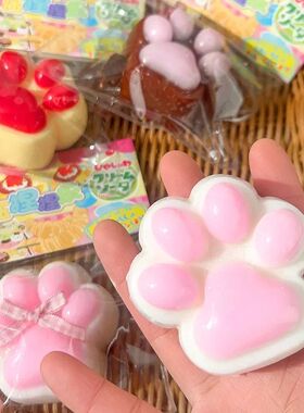 Cat Paw Mochi Taba Squishy Fidget Toy Cute Plush Cat Paw Sil