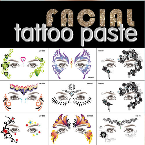 Halloween Face Sticker Eyebrow Temporary Tattoo Sticker Make