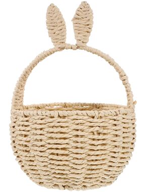 Easter Egg Hunt Basket Rabbit Ears Infant Toys Woven Candy D