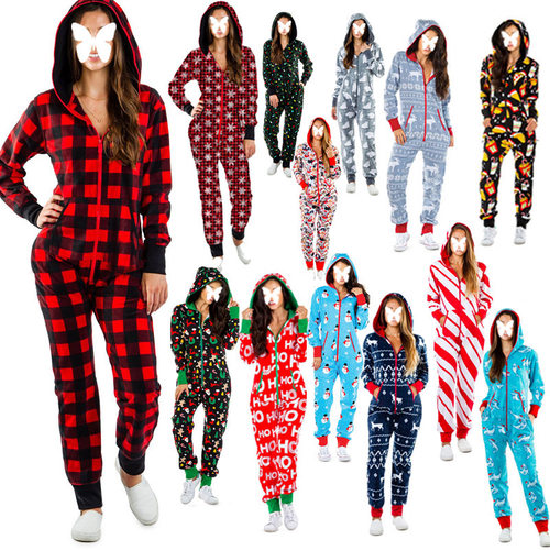 Christmas Pajamas One-part Pajamas Women's Autumn And Winter