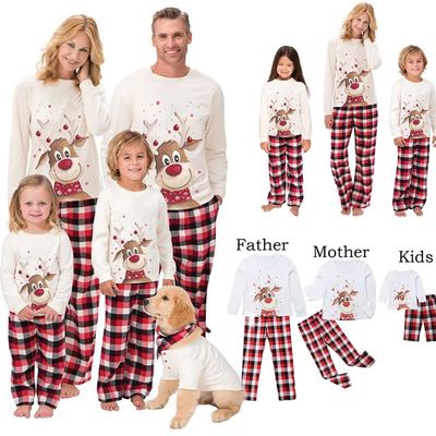 Family Matching Clothes Christmas Pajamas  Mother Kids Baby