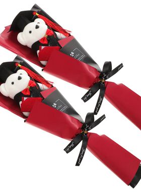 2 Pcs Graduation Bear Grad Bear Bouquet Mu?ecos De Peluche P