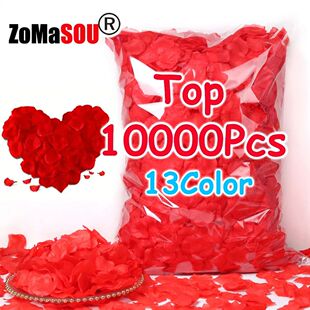 100-10000Pcs Artificial Fake Rose Petals Colorful Red White