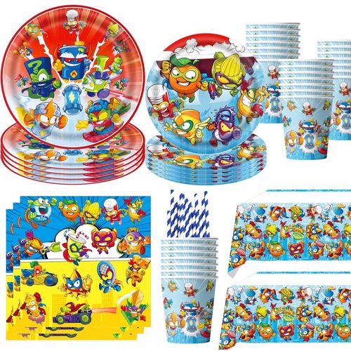 Cartoon Superzings Birthday Party Decoration Disposable Tabl