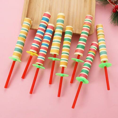 10PCS Funny Retractable Rolling Paper Stick Children's Birth