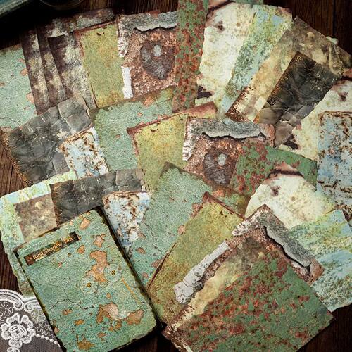 30 pcs Vintage Rust material paper Planner handmade DIY Hand