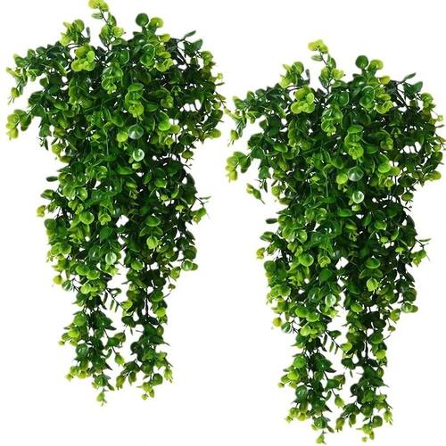 1Pcs Artificial 5Forks Rattan Eucalyptus Wall Hanging Simula