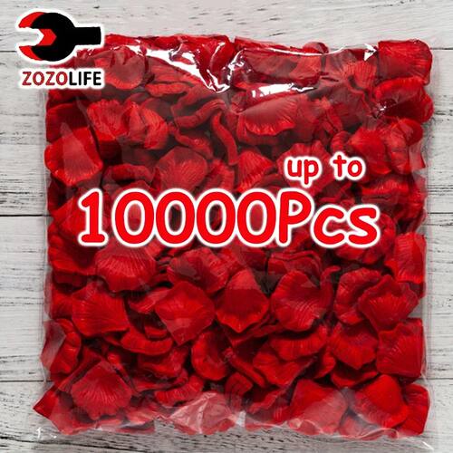 100-10000Pcs Top Colorful Artificial Fake Rose Petals Red Wh