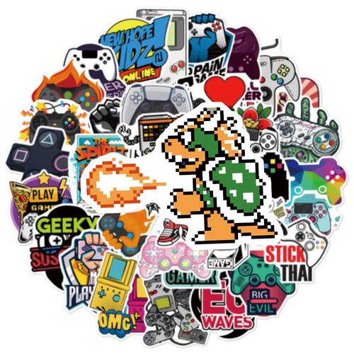 50PCS Cartoon Video Game Stickers Game Console Decals For Ph