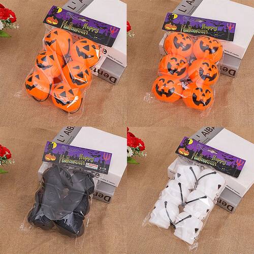 6pcs Mini Halloween Candy Bucket Portable Pumpkin Candy Hold